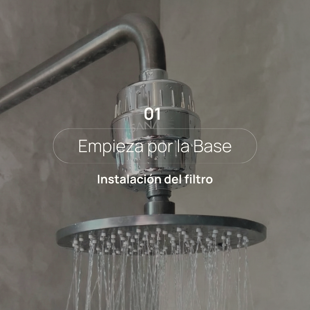¿Cómo instalar tu filtro de ducha Sanaté?