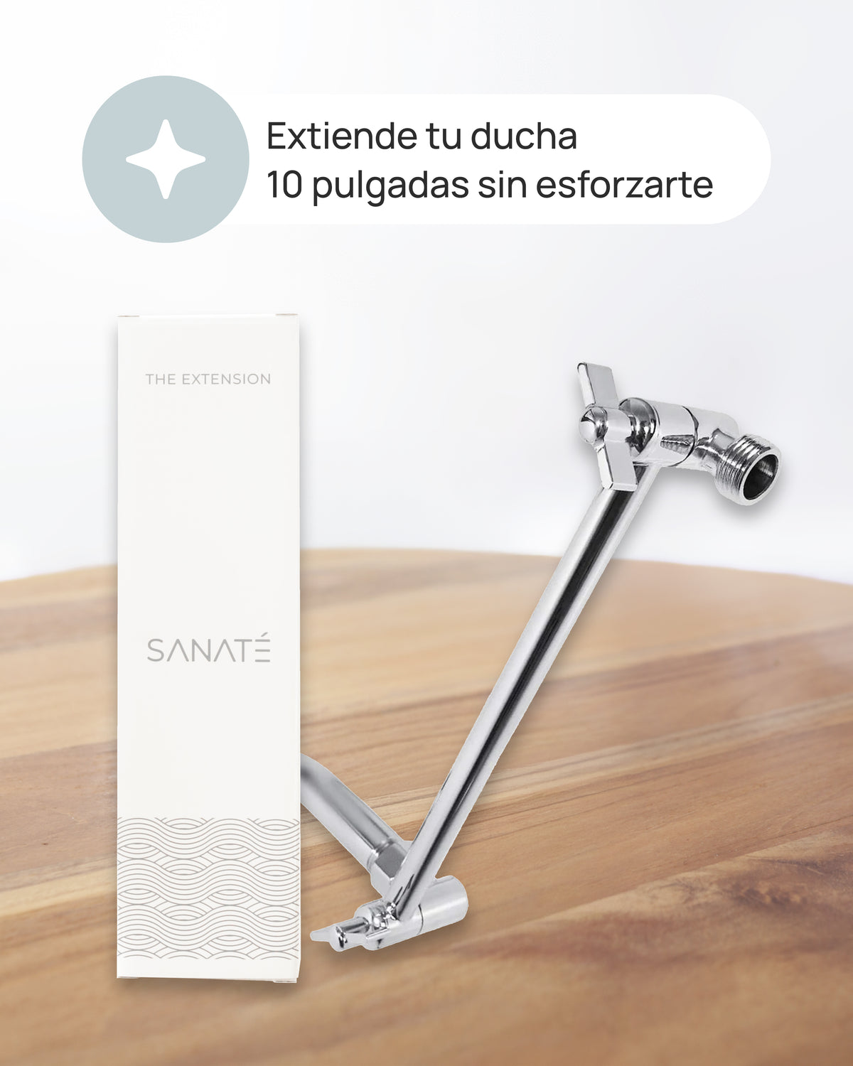 Extensor De Ducha De Acero Inoxidable - 30 Cm (11.81 Pulgadas) Para Aumentar La Altura Del Brazo De La Ducha