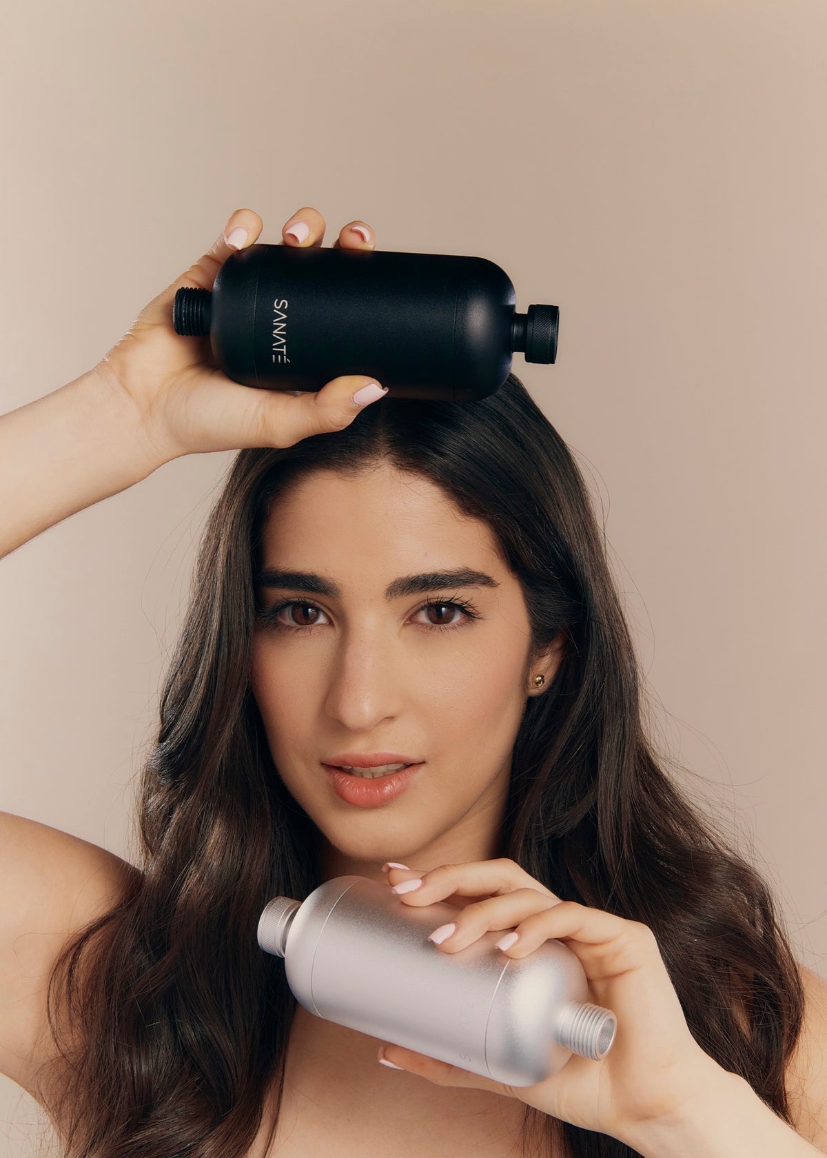 Sanaté in-line Shower Filter in black