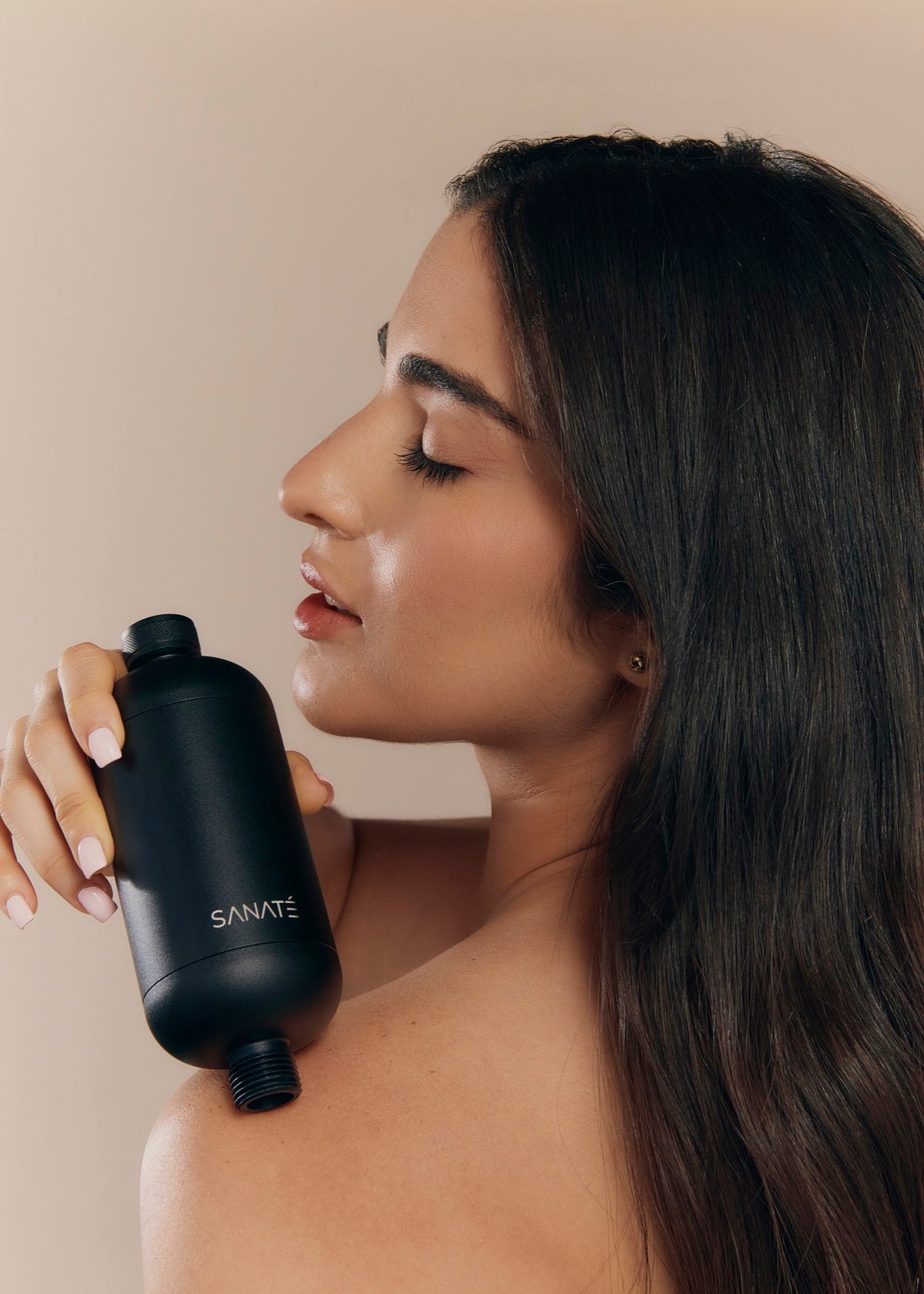 Sanaté in-line Shower Filter in black